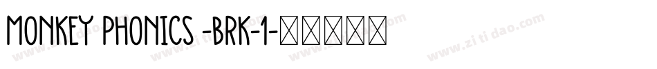Monkey Phonics -BRK-1字体转换